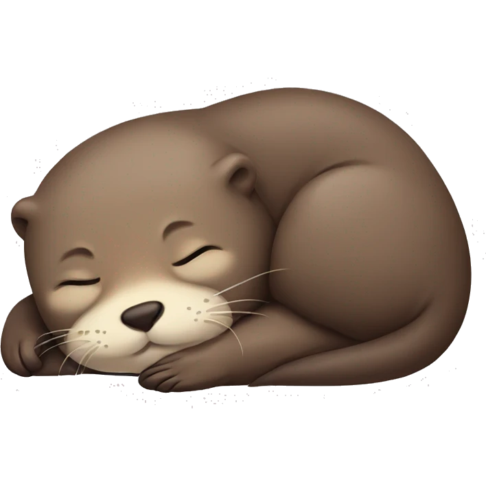 cute otter sleeping emoji