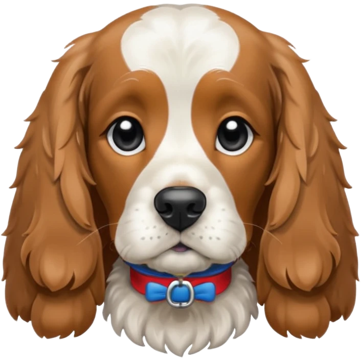 Собака русский кокер спаниель черно-белого цвета emoji