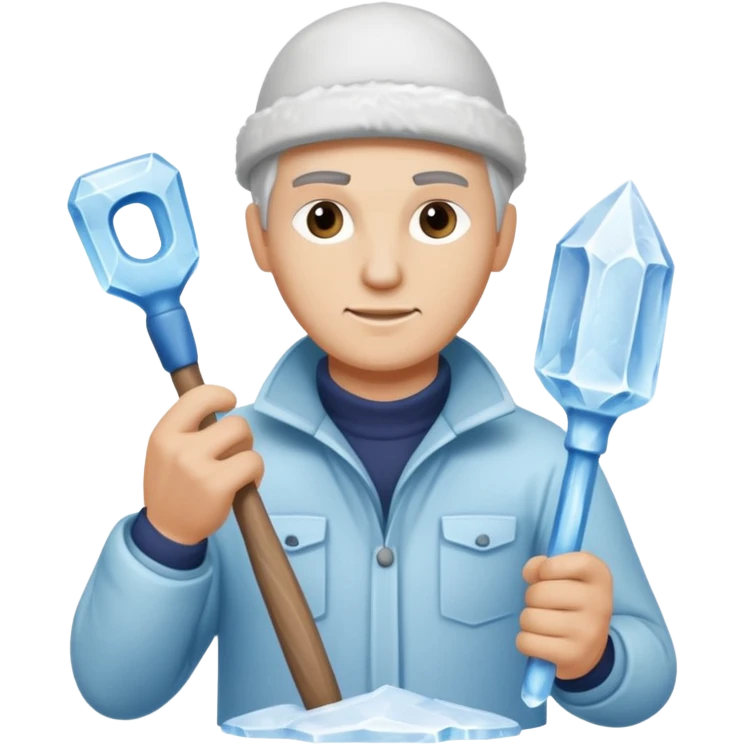 Sculptor with chisel & mallet,Ice Sculptors. emoji
