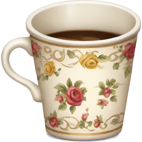 vintage fancy Coffee cup emoji