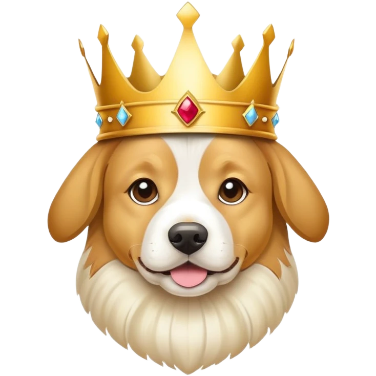 Dog with a crown emoji