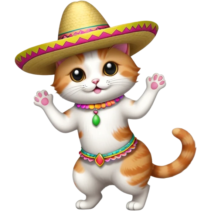cat tap dancing with a sombrero  emoji