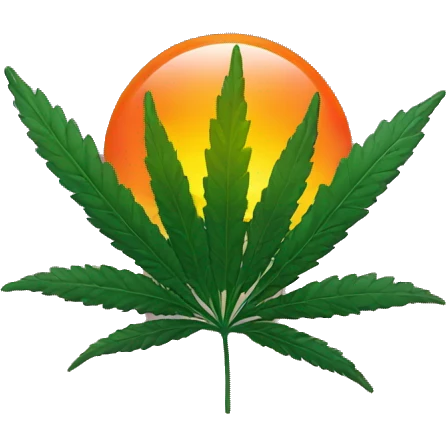 sunset with weed  emoji