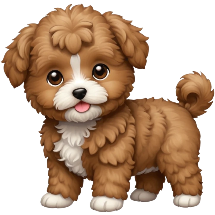 maltipoo brown puppy  emoji