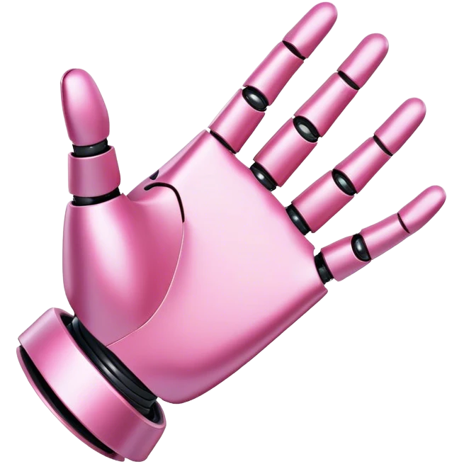 ok hand sign full robotic pink hand emoji