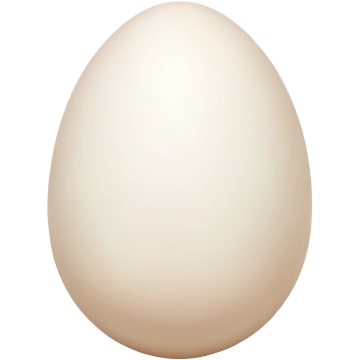 egg with only white emoji