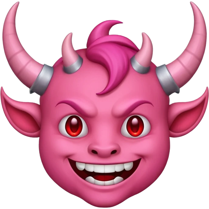 Devil emoji but pink emoji
