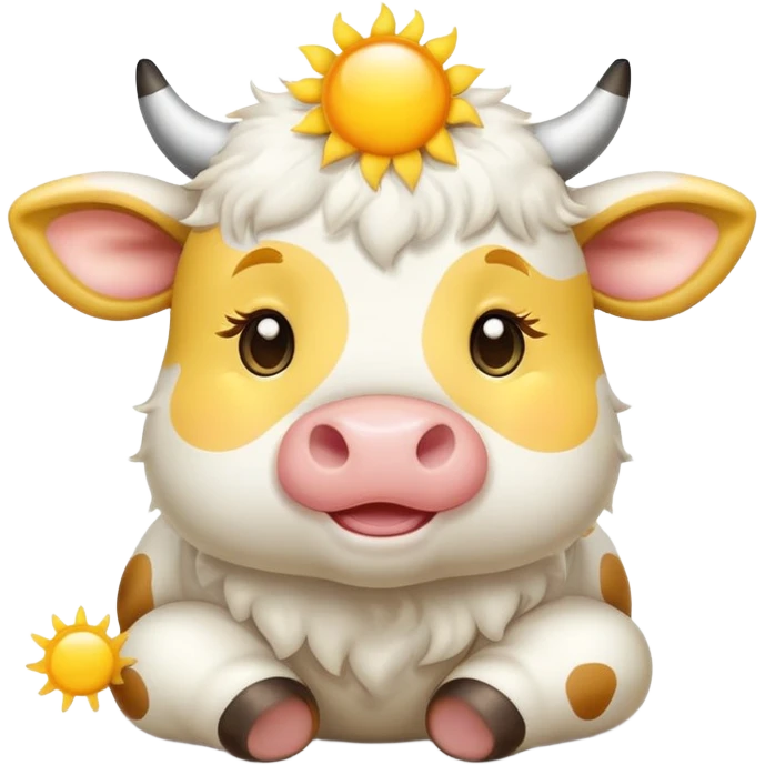 Cow baby sun emoji