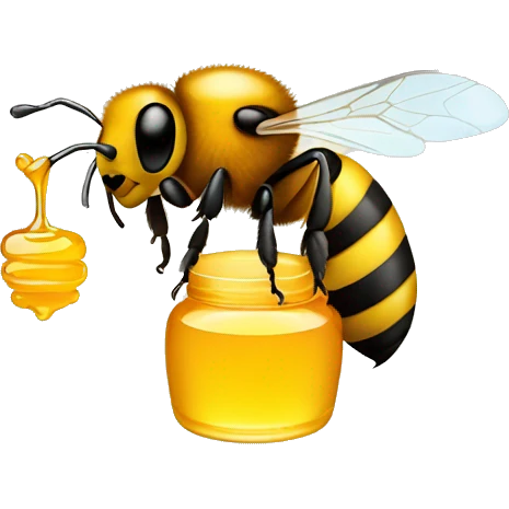 bee eating honey emoji