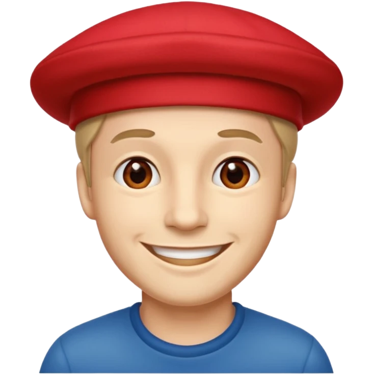 man in red hat emoji