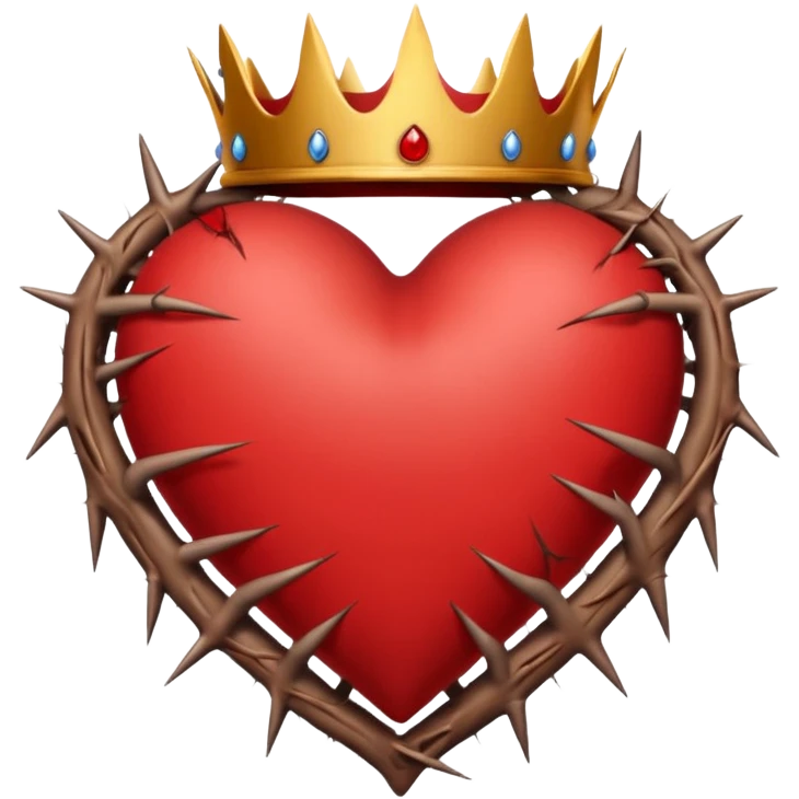 Around the heart  Crown thorns emoji