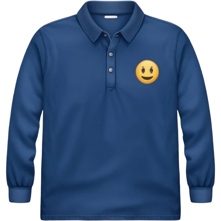 dark blue long sleeve collared top  emoji