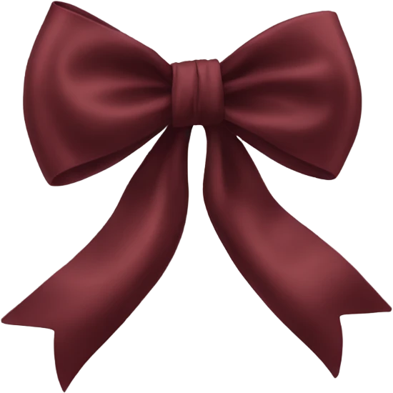 dark red silk bow emoji
