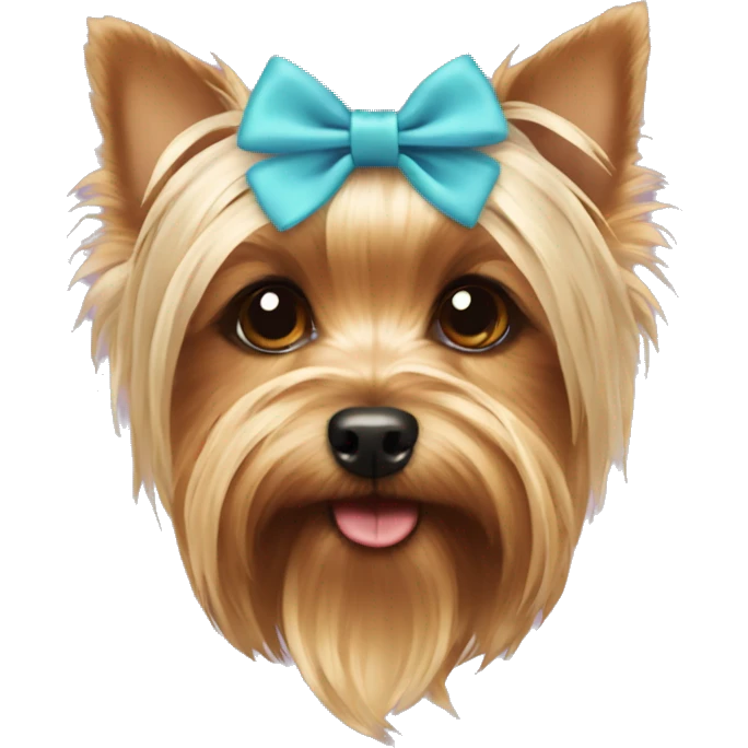 Yorkshire Terrier with bow  emoji