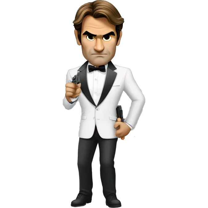 Roger Federer as James Bond  emoji