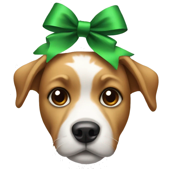 Dog with Christmas bow  emoji