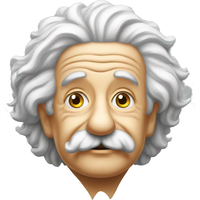 albert einstein in thinking position emoji