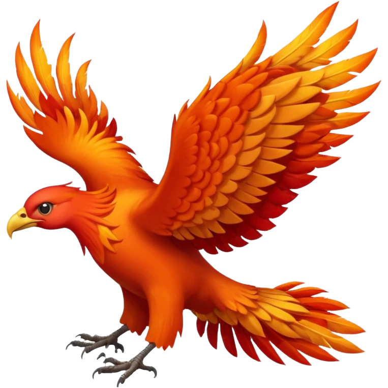 Bored blazing phoenix emoji