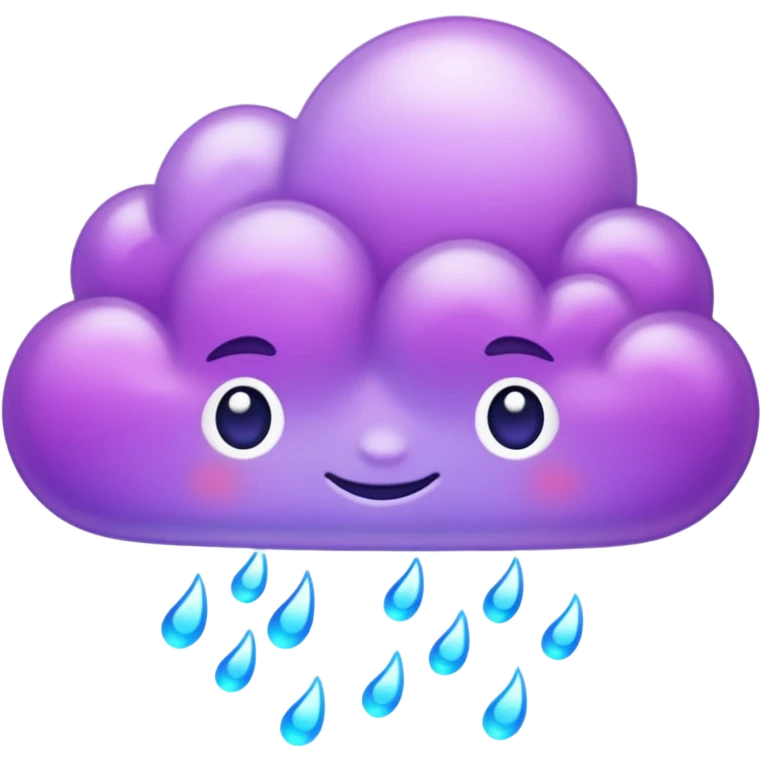 A glowing purple cloud with subtle sparkles around it. emoji