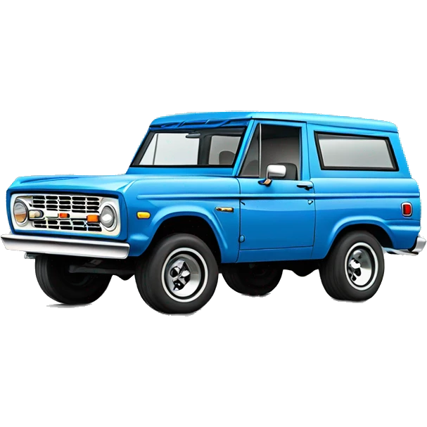 blue retro Ford bronco emoji