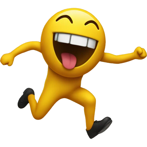Smiley face jumping  emoji