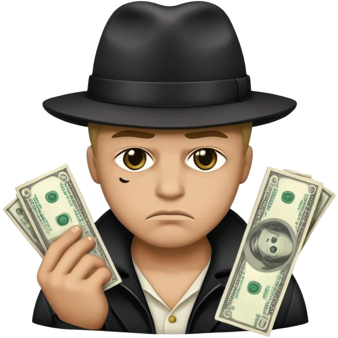 Sad money gangster  emoji