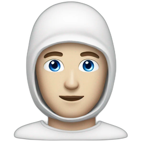 white man blue eyes with balaclava emoji