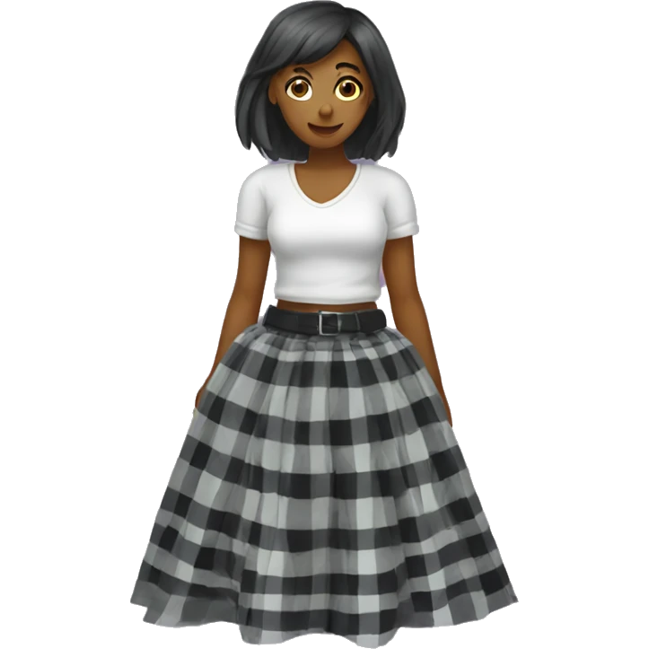 ghotic plaid skirt emoji