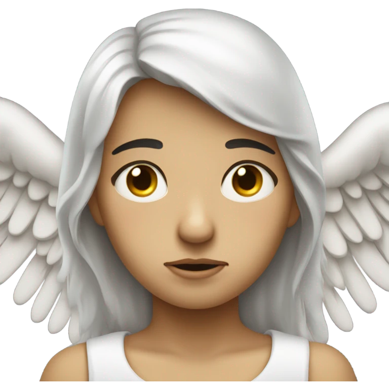 sad angel emoji