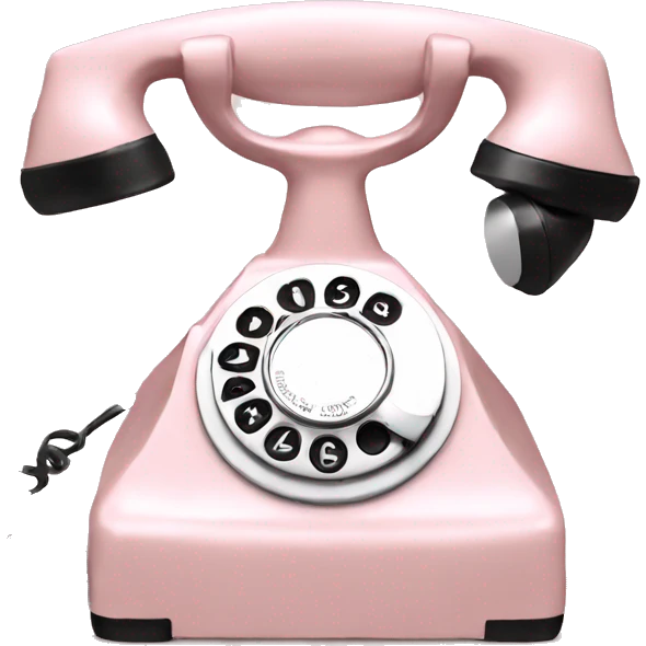 Vintage pale pink telephone emoji