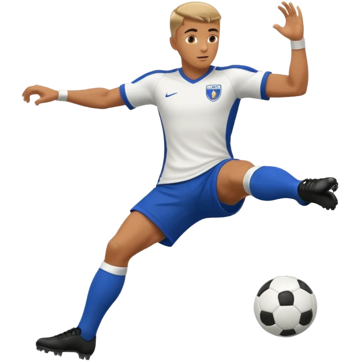 soccer player kicking ball emoji