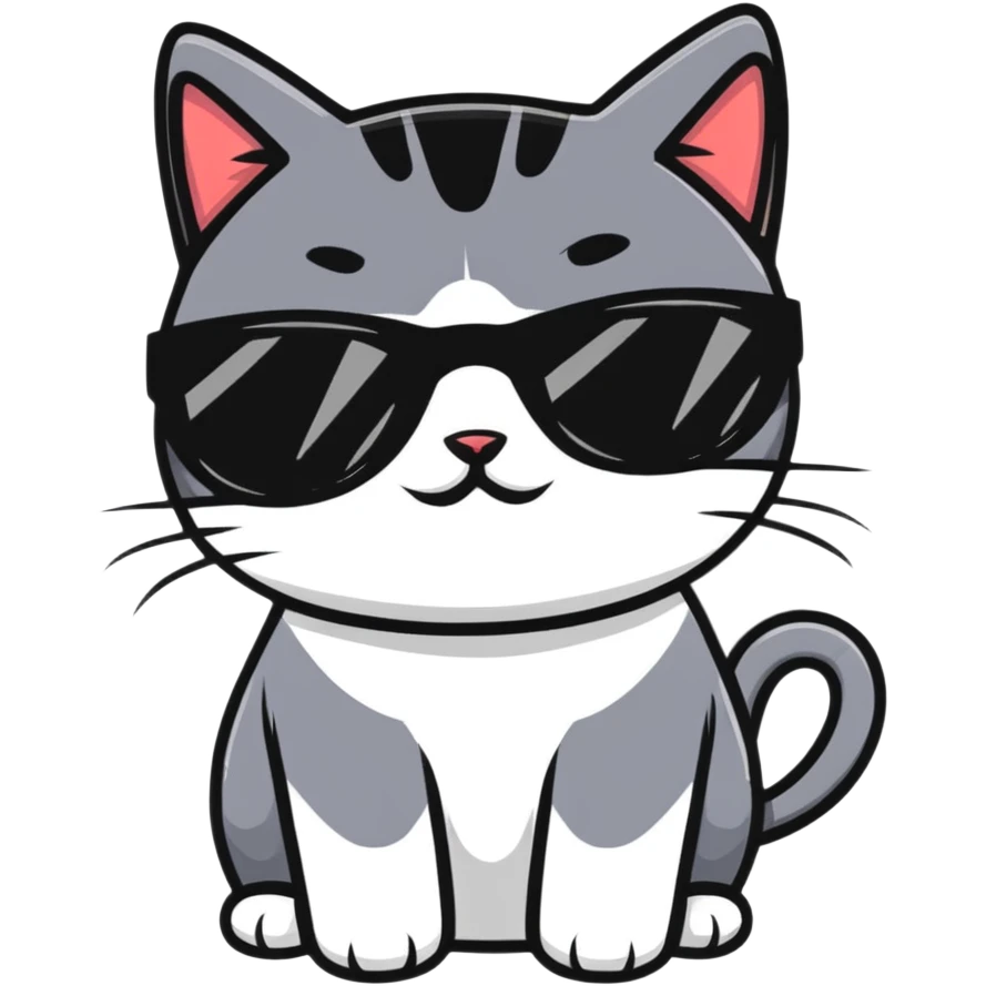 Cat with sunglasses emoji