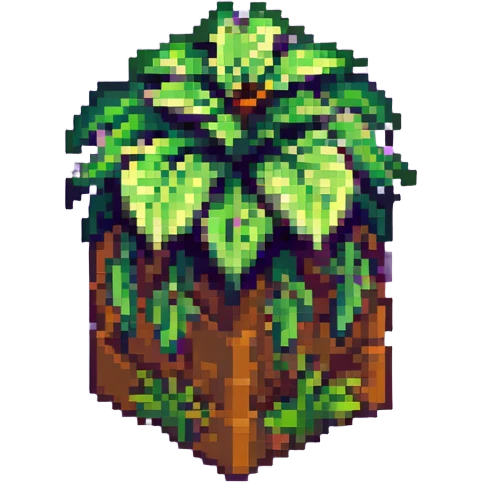 Minecraft grass block, square shape, brown and green, smooth, isometric emoji