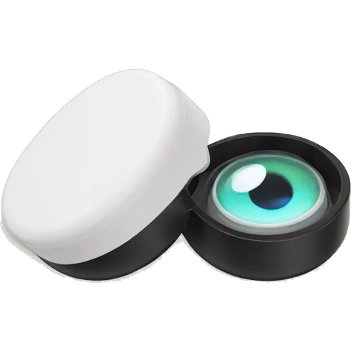 dual compartment contact lens case emoji