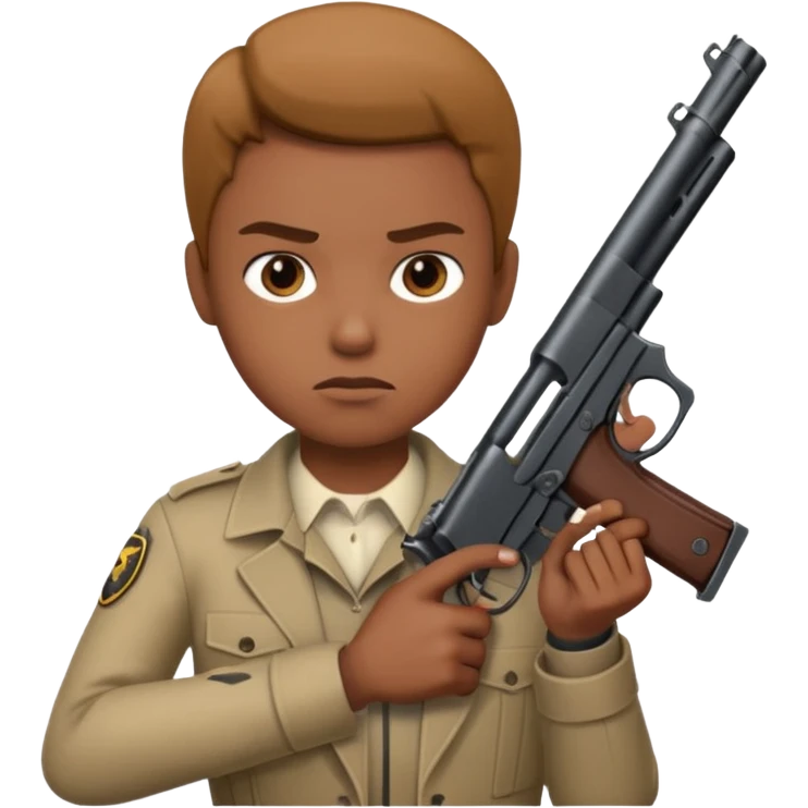 🥷holding a gun emoji