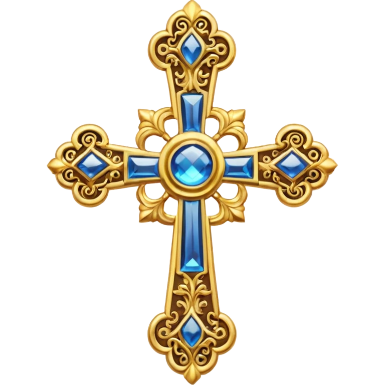 Eastern Orthodox cross. Transparent bakgrundl. AZ emoji