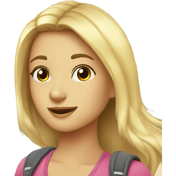 a poster announcing a girl who is going on a trip to the Canary Island of FUENTEVENTURA with her best friend emoji