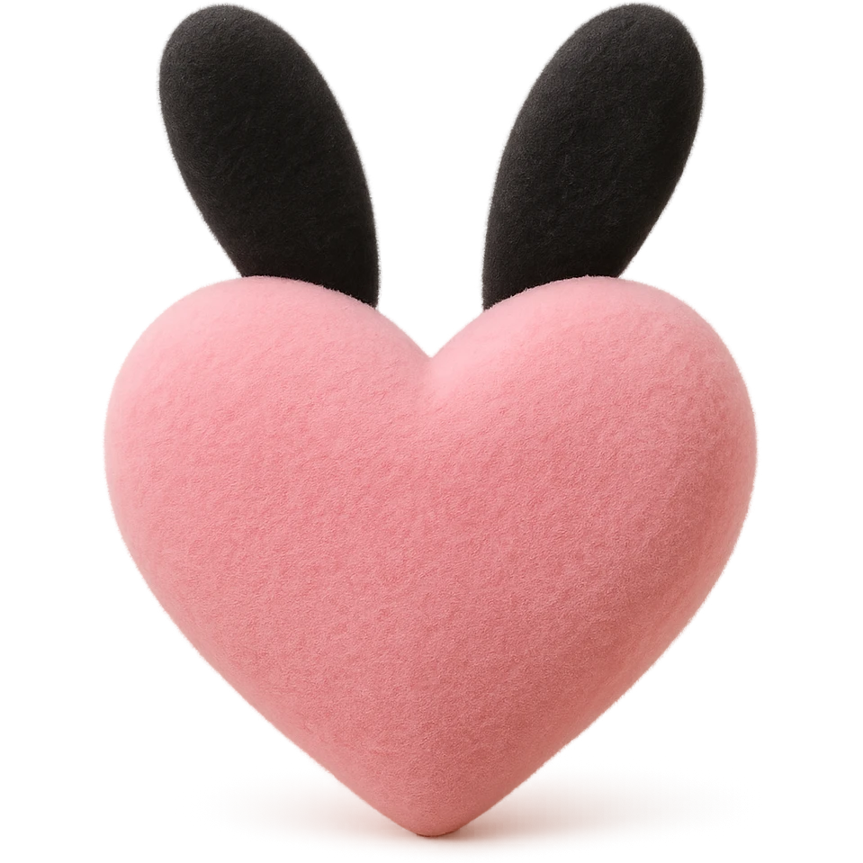Blackpink inspired icon, pink and black, fuzzy and collectible emoji