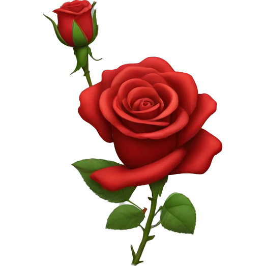 Red rose emoji