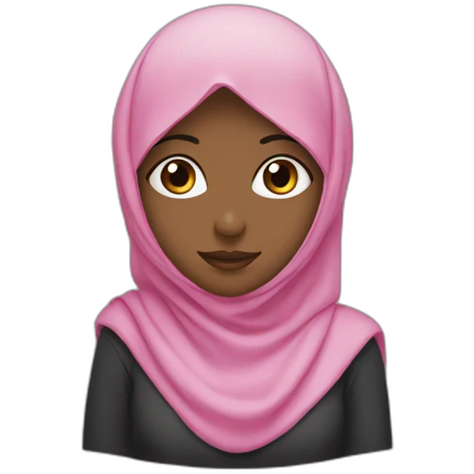 Muslim girl with pink hiyab emoji