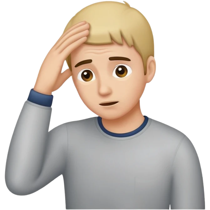 Itching head emoji