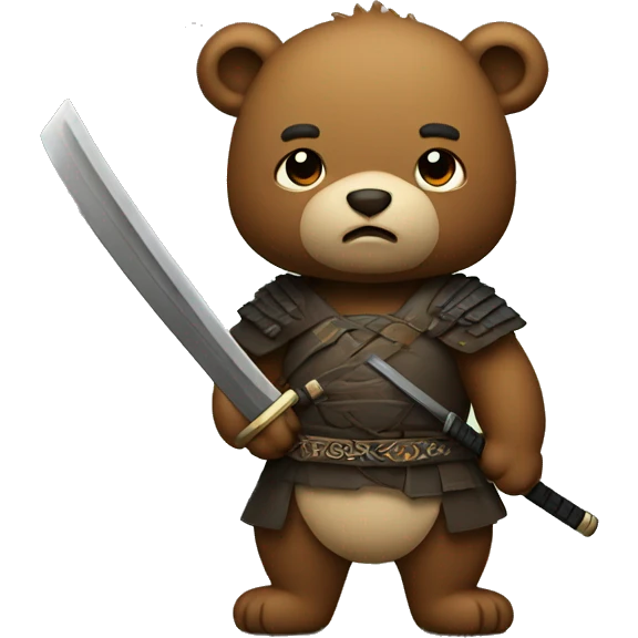 bear with katana emoji