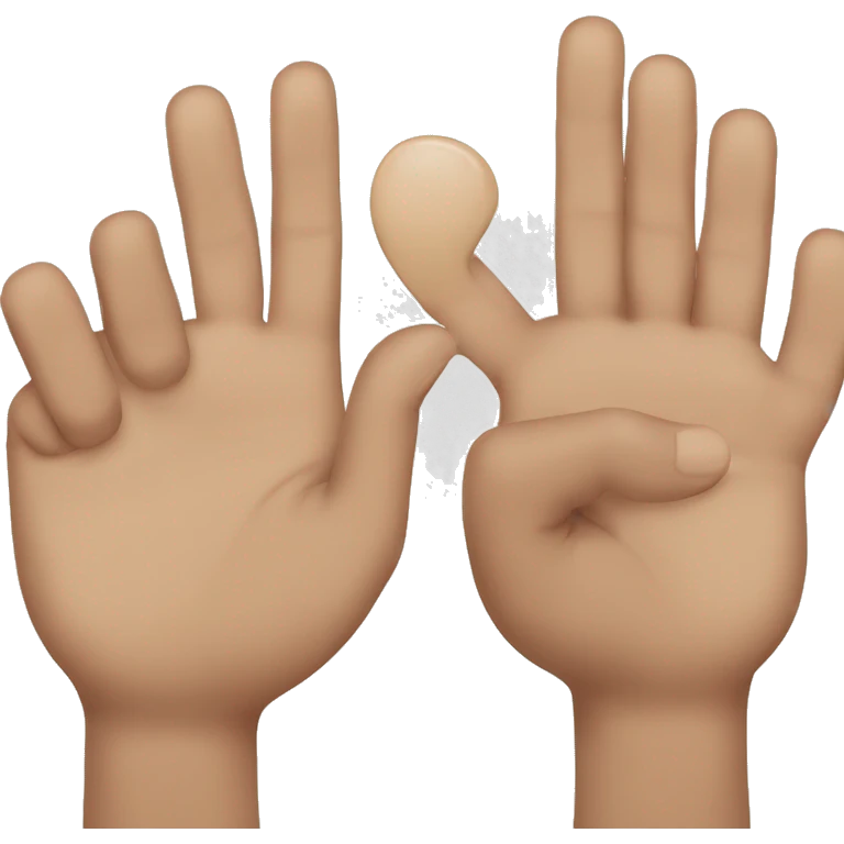 Middle and ring finger up  emoji