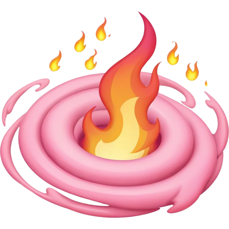 pastel pink fire emoji