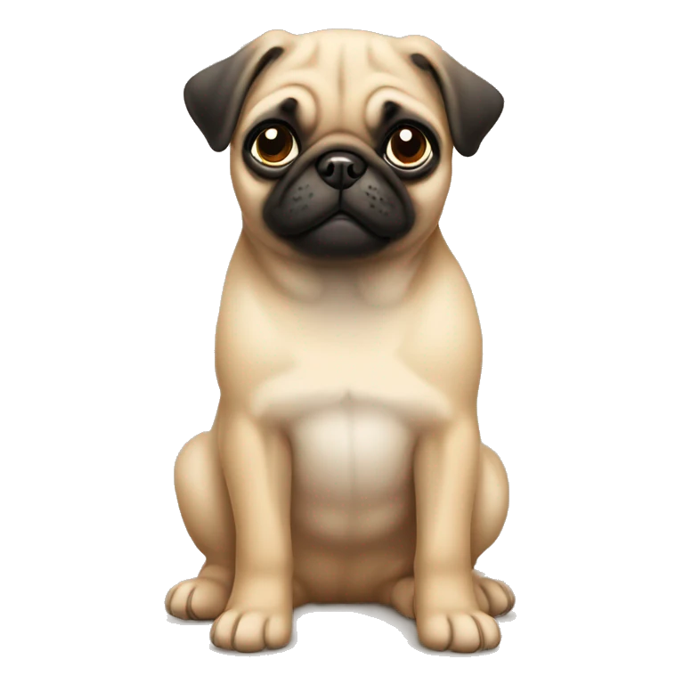 Fawn pug puppy emoji