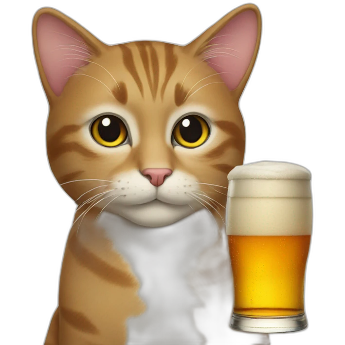Cat beer emoji