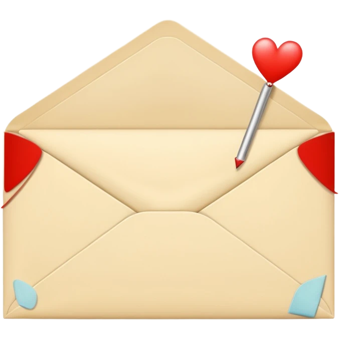 Cream-colored romantic Letter Envelope  emoji