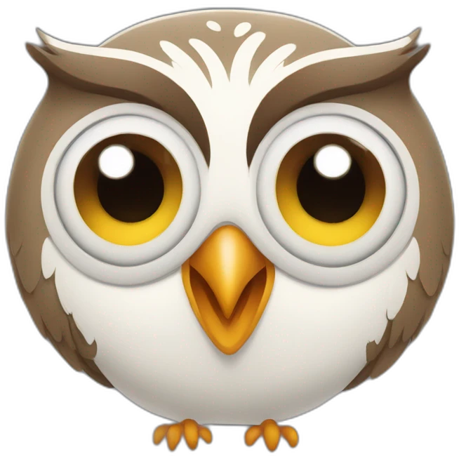 happy cartoon owl emoji