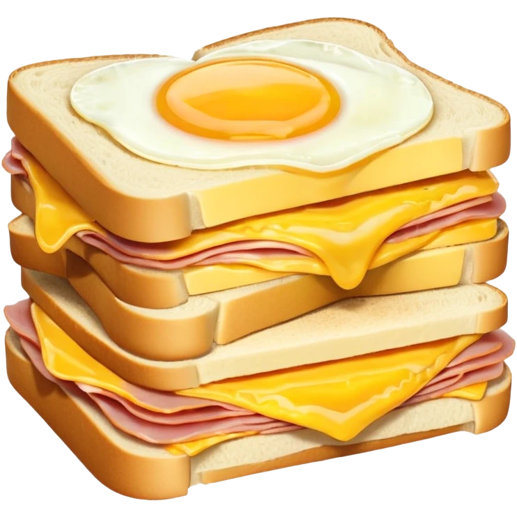 ham egg and cheese sandwich with the egg inside the sandwich not on top emoji