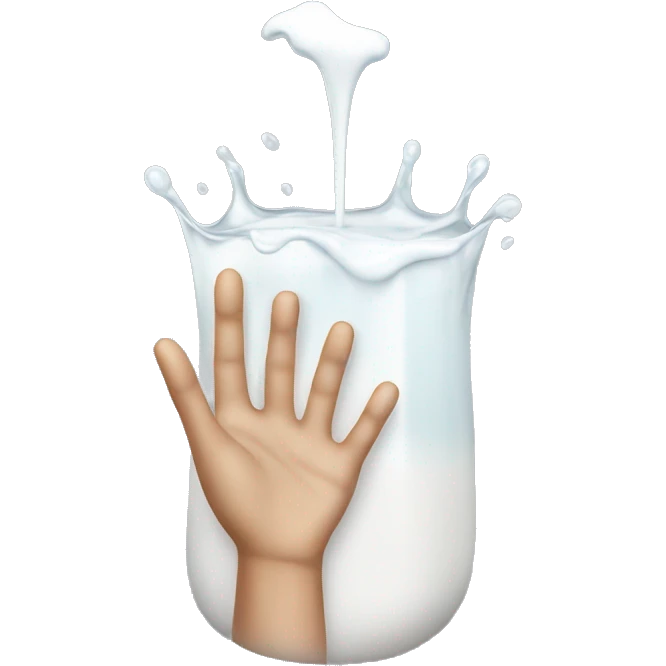 milk dripping off of hand emoji